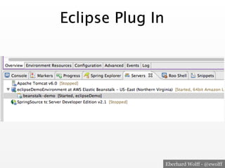 Eclipse Plug In

Eberhard Wolff - @ewolff

 