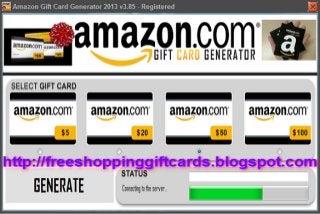 Free Amazon Gift Card Generator 2013 - Generating free and unique Amazon Gift cards !
