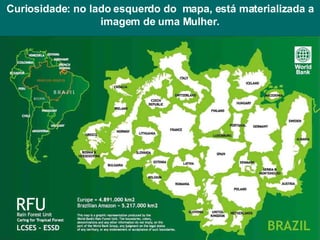Curiosidade: no lado esquerdo do  mapa, está materializada a imagem de uma Mulher. 