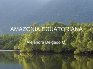 AMAZONIA ECUATORIANA

    Alejandra Delgado M.
 