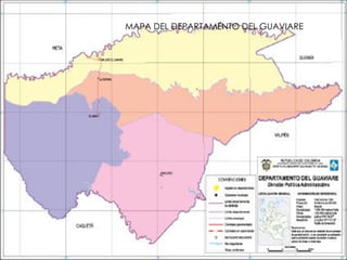 MAPA DEL DEPARTAMENTO DEL GUAVIARE 