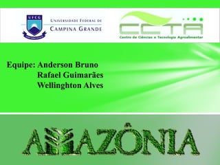 Equipe: Anderson Bruno
Rafael Guimarães
Wellinghton Alves
 