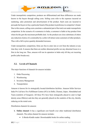 Amazon India Distribution Strategy Pdf