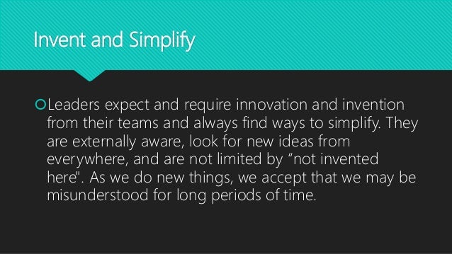 Invent And Simplify , Unsere Leadership Principles – ETKTD