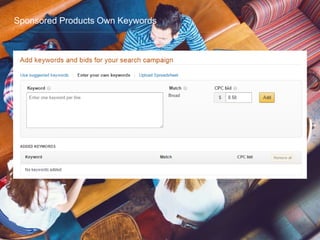 Sponsored Products Own Keywords
 