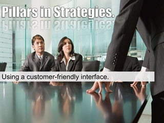 Using a customer-friendly interface.

 