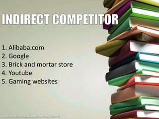 1. Alibaba.com
2. Google
3. Brick and mortar store
4. Youtube
5. Gaming websites

 