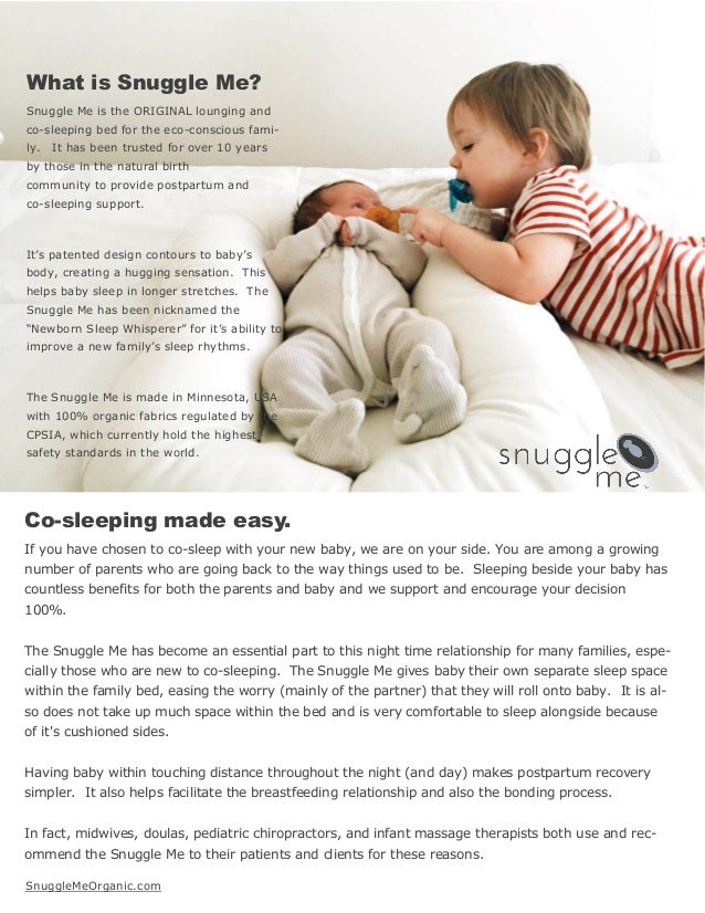 What is Snuggle Me? Organic Cosleeping Baby Lounger