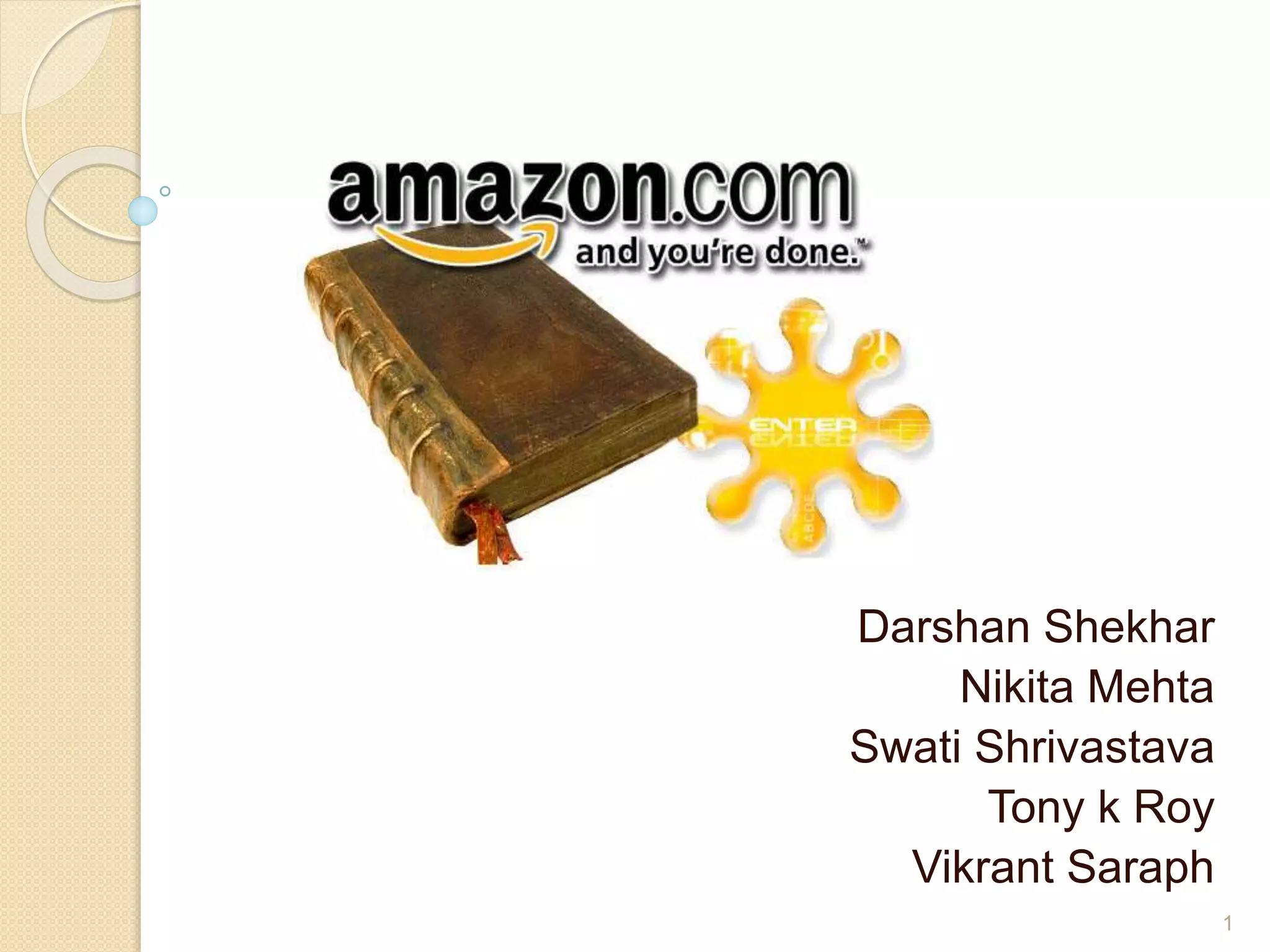 Darshan Shekhar
Nikita Mehta
Swati Shrivastava
Tony k Roy
Vikrant Saraph
1
 