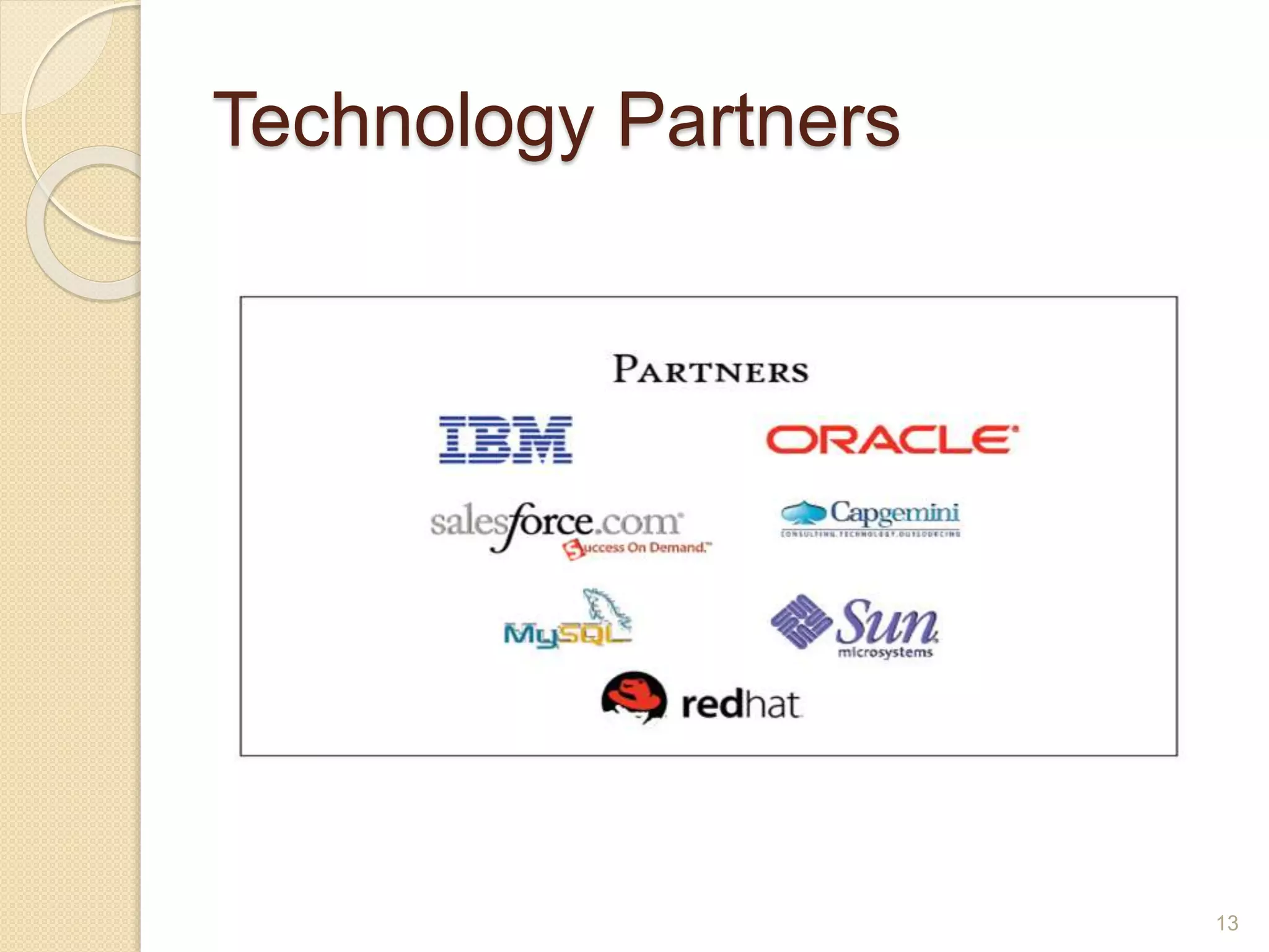 Technology Partners
13
 