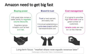 Amazon need to get big fast
 