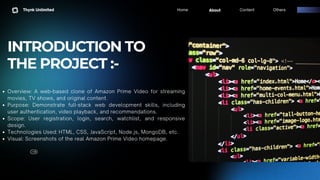 AMAZON PRIME CLONE (1) (1).pdf college mini project | PDF
