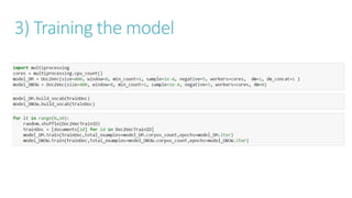 3) Training the model
 
