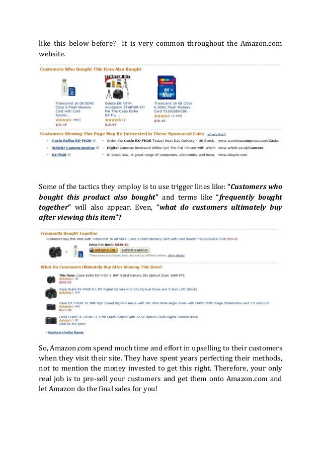 Amazon product selection