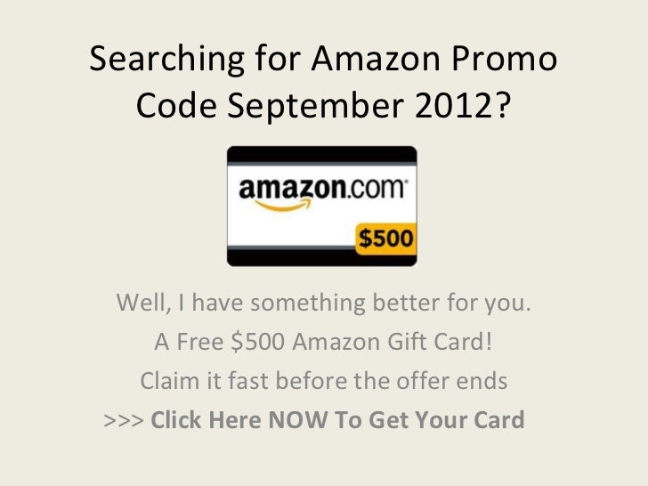 Amazon Promo Code September 2012