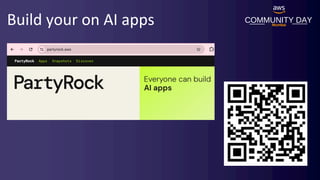 COMMUNITY DAY
Mumbai
Build your on AI apps
 