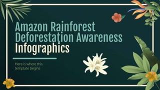 Amazon Rainforest
Deforestation Awareness
Infographics
Here is where this
template begins
 