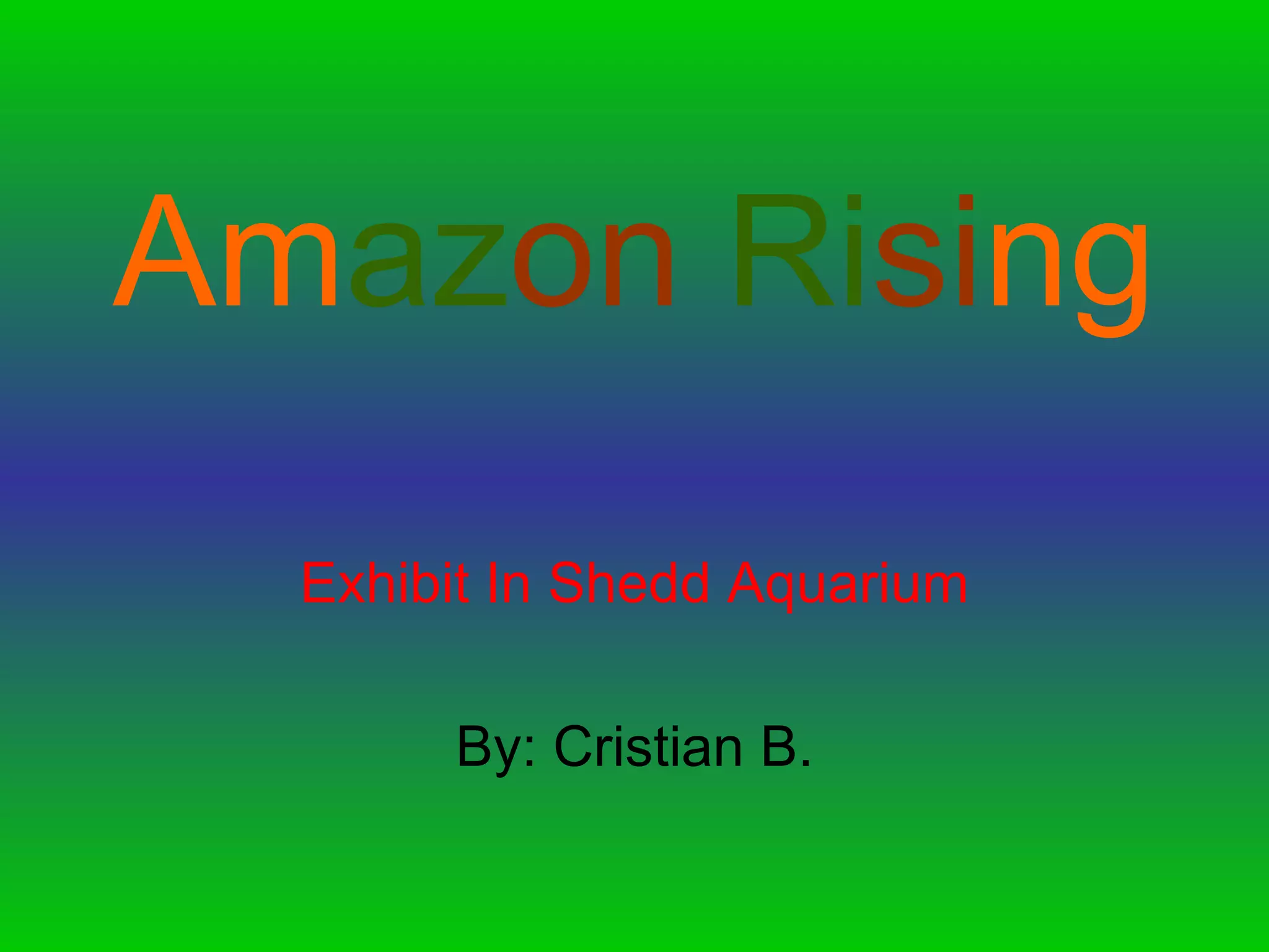 Amazon Rising | PPT | Free Download