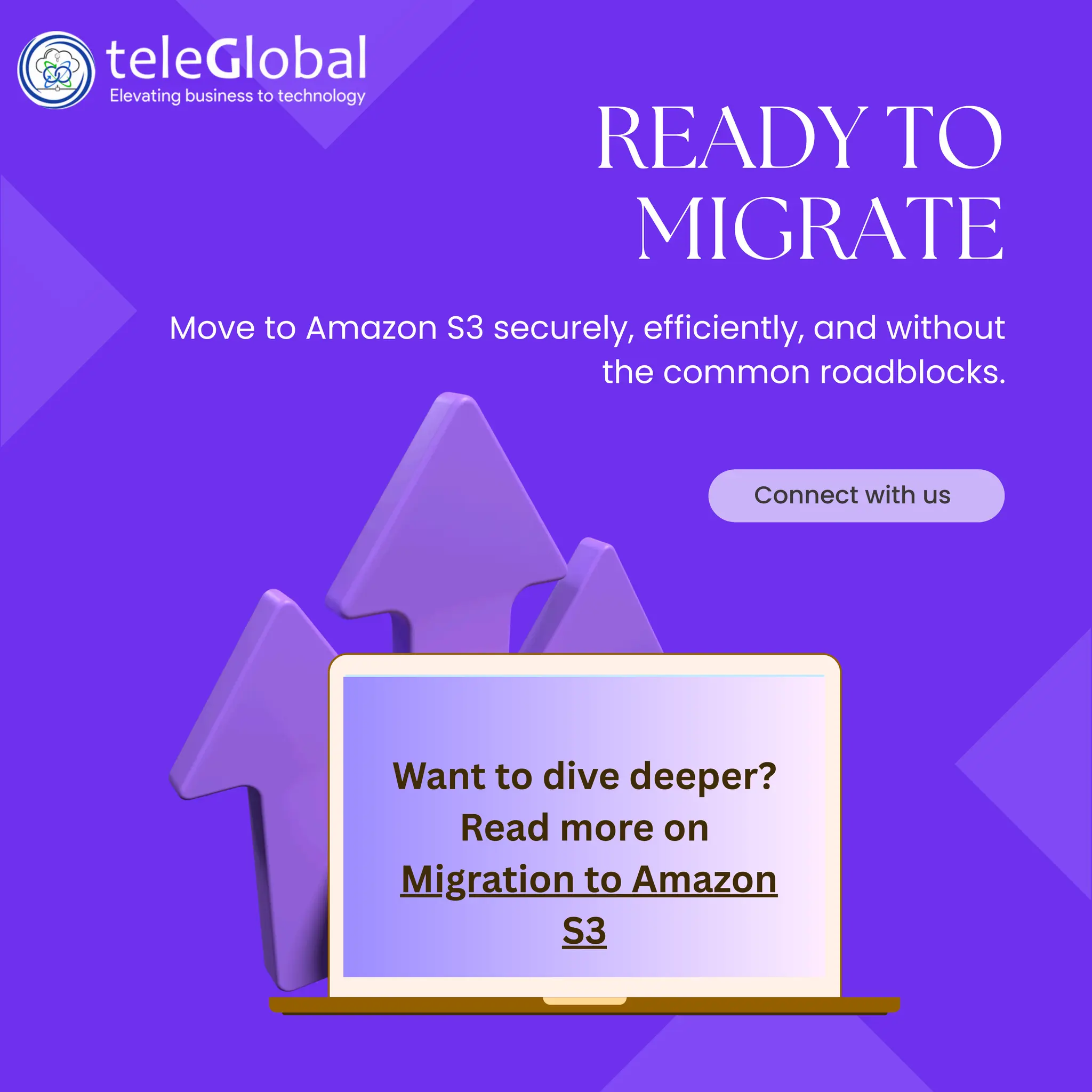 READY TO
MIGRATE
Move to Amazon S3 securely, efficiently, and without
the common roadblocks.
Connect with us
Want to dive deeper?
Read more on
Migration to Amazon
S3