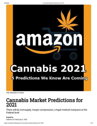 Amazon Selling Weed, Soon? - 5 Marijuana Market Predictions for 2021