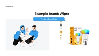 Example brand: Wipro
Product: Smart bulb
Amazon SEO
 