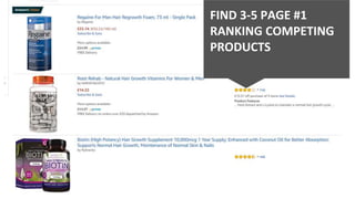 FIND 3-5 PAGE #1
RANKING COMPETING
PRODUCTS
 