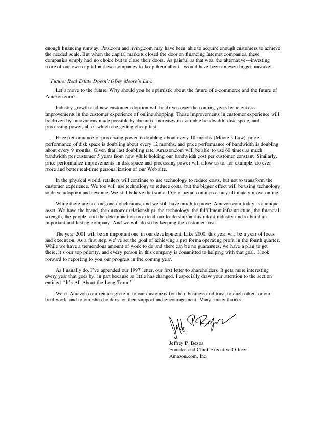 Amazon Shareholder Letters 1997 2011