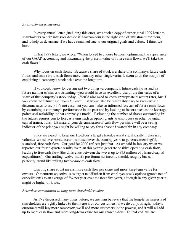 Amazon shareholder letters 1997 2011 Amazon shareholder letters 1997 2011