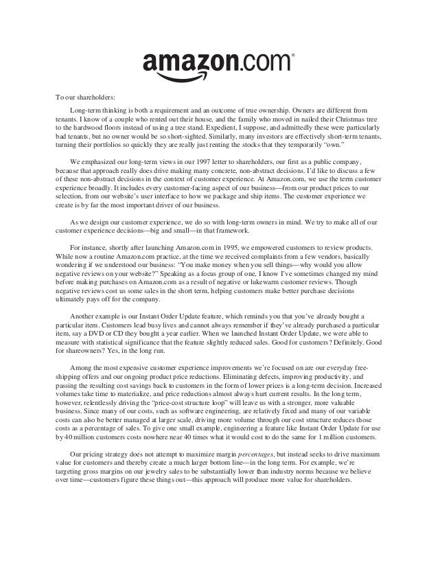 Amazon Shareholder Letters 1997 11