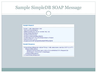Sample SimpleDB SOAP Message
 