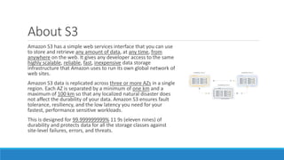 Amazon simple storage service (amazon s3) | PPTX