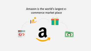 Amazon is the world's largest e-
commerce market place
 