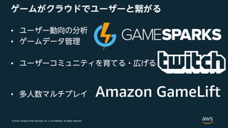 Amazon Game Tech アマゾンゲームテクノロジー Amazon Game Tech Gtmf 18 Tokyo Amazon Game Tech アマゾンゲームテクノロジー Amazon Game Tech Gtmf 18 Tokyo