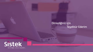 Verimliliğin sırlarını keşfedin…
Dinlediğiniz için
Teşekkür Ederim
 