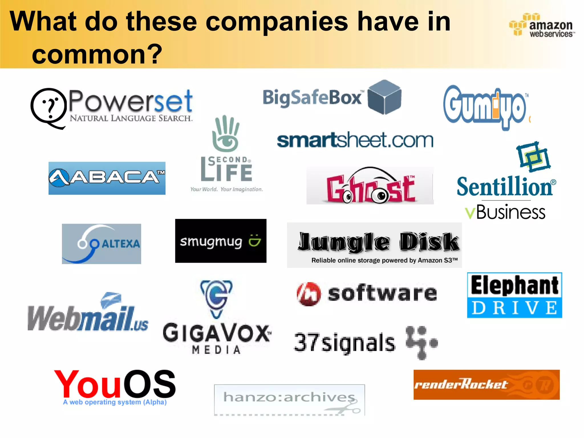 What do these companies have in
 common?
 