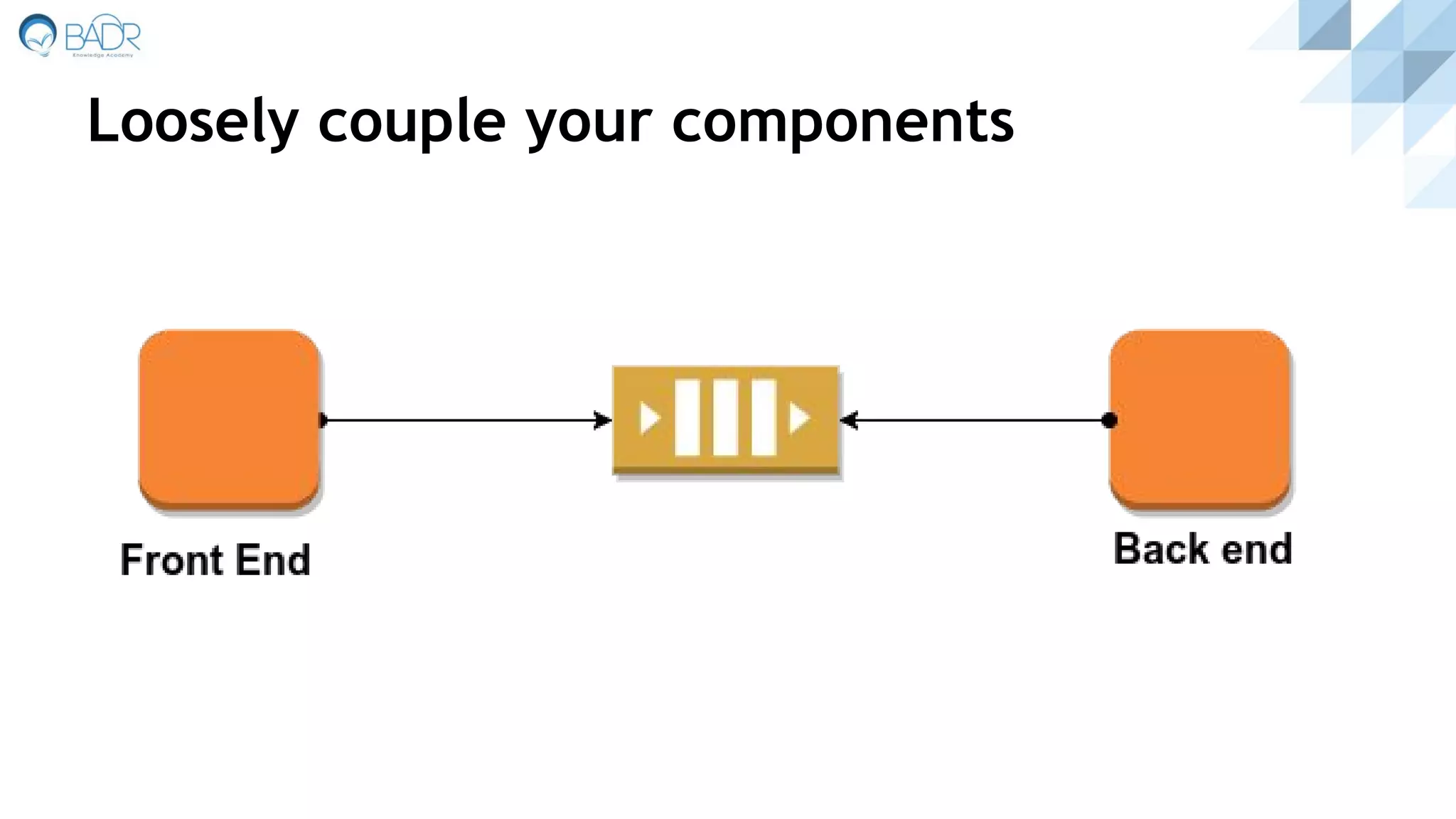 Loosely couple your components
 