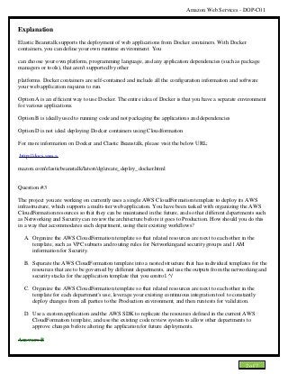 DOP-C01 Zertifizierungsantworten