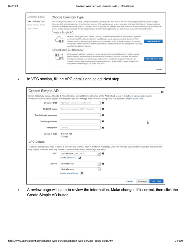 Amazon web services quick guide - tutorialspoint | PDF