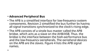 Advance microcontroller bus architecture | PPTX