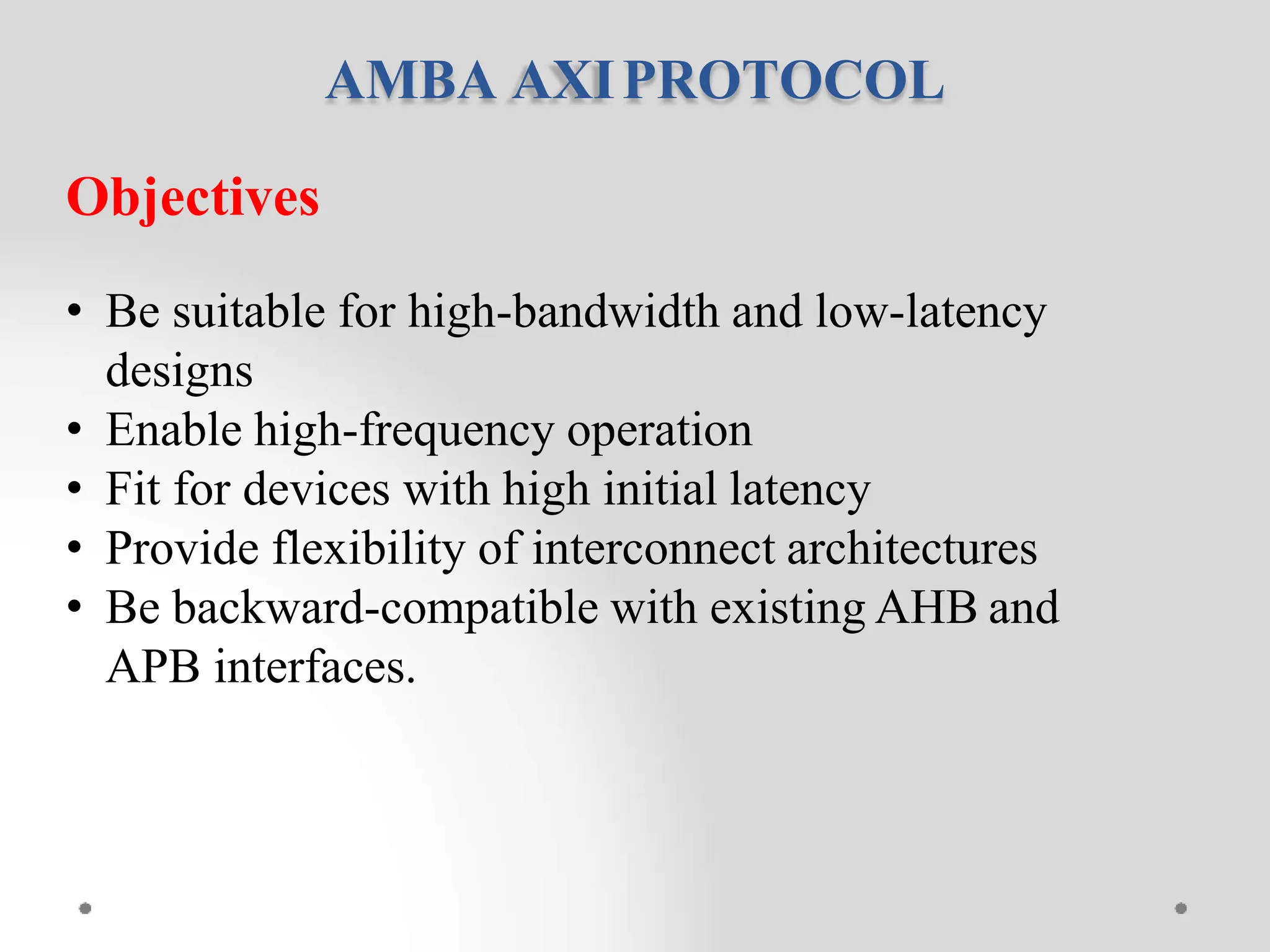 Amba Interface ambaaxi protocol basic information presentaion | PPTX