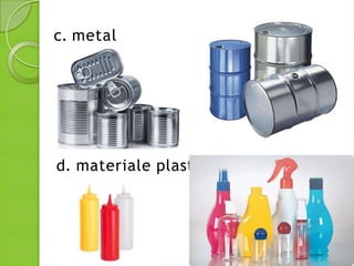 c. metal
d. materiale plastice
 
