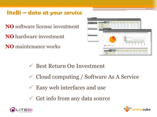 save time and moneybusinessintelligencecosttraditionalbusinessintelligencesoftware hardwaremaintenanceanalysisliteBi