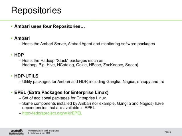 to repository how setup zypper Local Ambari: a Repository Using