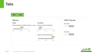 Page23 © Hortonworks Inc. 2011 – 2015. All Rights Reserved
Tabs
Tab1 Tab2
 