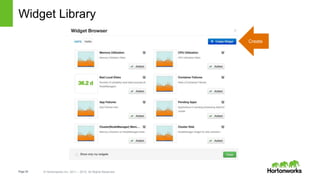 Page30 © Hortonworks Inc. 2011 – 2015. All Rights Reserved
Widget Library
Create
 