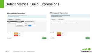 Page32 © Hortonworks Inc. 2011 – 2015. All Rights Reserved
Select Metrics, Build Expressions
 