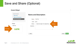 Page33 © Hortonworks Inc. 2011 – 2015. All Rights Reserved
Save and Share (Optional)
Preview
Share
 