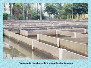 Tanques de recebimento e decantação da água