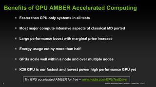 AMBER GPU Benchmarks