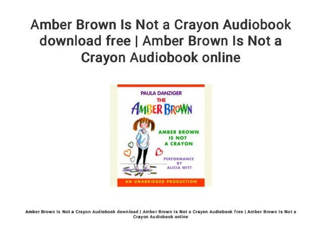 Get Book Amber Brown Is Not A Crayon Background